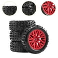 thumbnail image 6 of Kuntesetty 4Pcs 1/18 RC Car Wheels and Tires RC Car Part, High Performance Portable Easy to Red, 6 of 9
