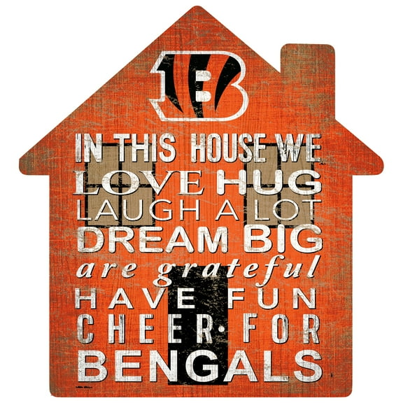 Cincinnati Bengals 12'' Team House Sign