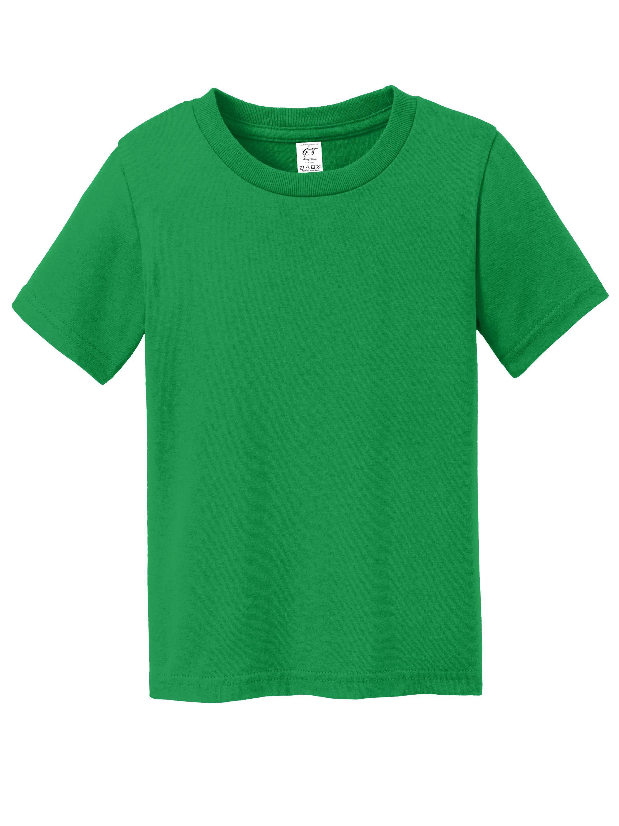 Gravity Threads Toddler Soft Cotton Short-Sleeve T-Shirt - Clover Green - 4T