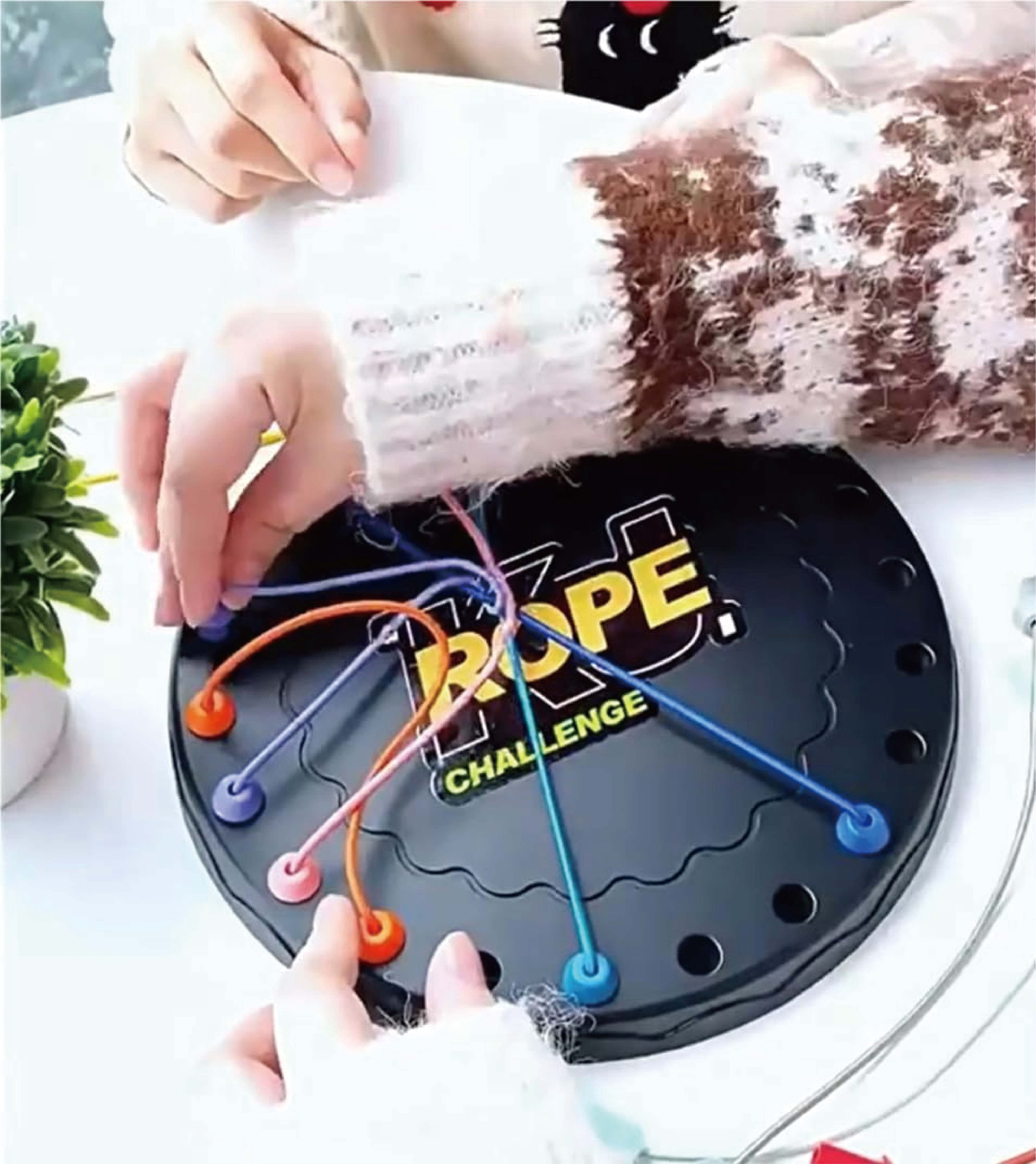 HEXKARUY Board games,Rope Untangling Puzzle Game, Educational Strategy Board Game, Family Travel Party Games with Multi-Level Challenges, Gifts for All Ages