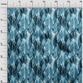 thumbnail image 3 of oneOone Cotton Poplin Teal Blue Fabric Watercolor Leaf Sewing Material Print Fabric By The Yard 56 Inch Wide, 3 of 4