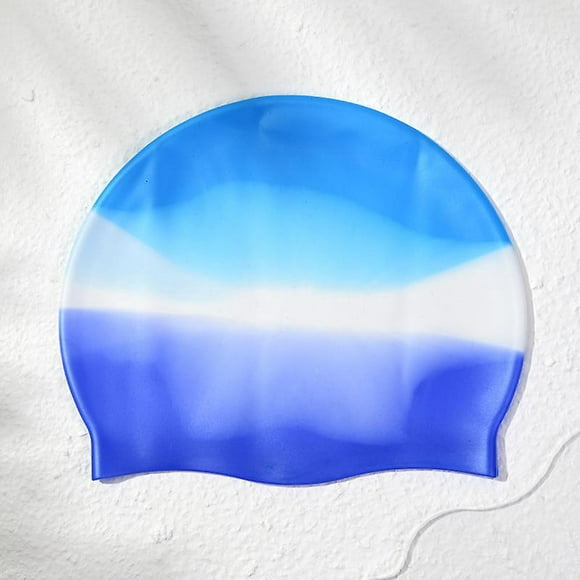 Dww-bonnet De Bain Impermable En Silicone De Couleur Assortie, Bonnet De Bain Lastique Confortable