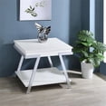 thumbnail image 2 of Pemberly Row Contemporary Wood End Table with Shelving White and Chrome, 2 of 8