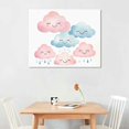 thumbnail image 2 of COMIO Recrtain Nursery Wall Prints Pink Sunshine Rainbow Cloud Canvas Wall Art, Child Wall Art Poster Boho Nordic Wall Pictures for Girls Baby Kids Room Decor Unframed, 2 of 4
