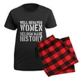 thumbnail image 5 of CafePress - Well Behaved Women Seldom Make History Women's Dar - Women's Short Sleeve Print T-Shirt and Pants Dark Cotton Pajama Set, 5 of 7