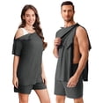 thumbnail image 3 of Pinspark Post Shoulder Surgery Shirts for Men Women Snap Adaptive Hospital Gowns Tear Away Shoulder Replacement Recovery Clothes, 3 of 6