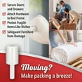 thumbnail image 4 of 12 Pack Industrial Strength Mini Hand Stretch Wrap 5" - 1000 Roll 74 Gauge Thick Clear Cling Plastic Moving Supplies | Durable Self - Adhering ● Packing ● Pallet ● Furniture ● Heavy Duty Shrink Film, 4 of 7