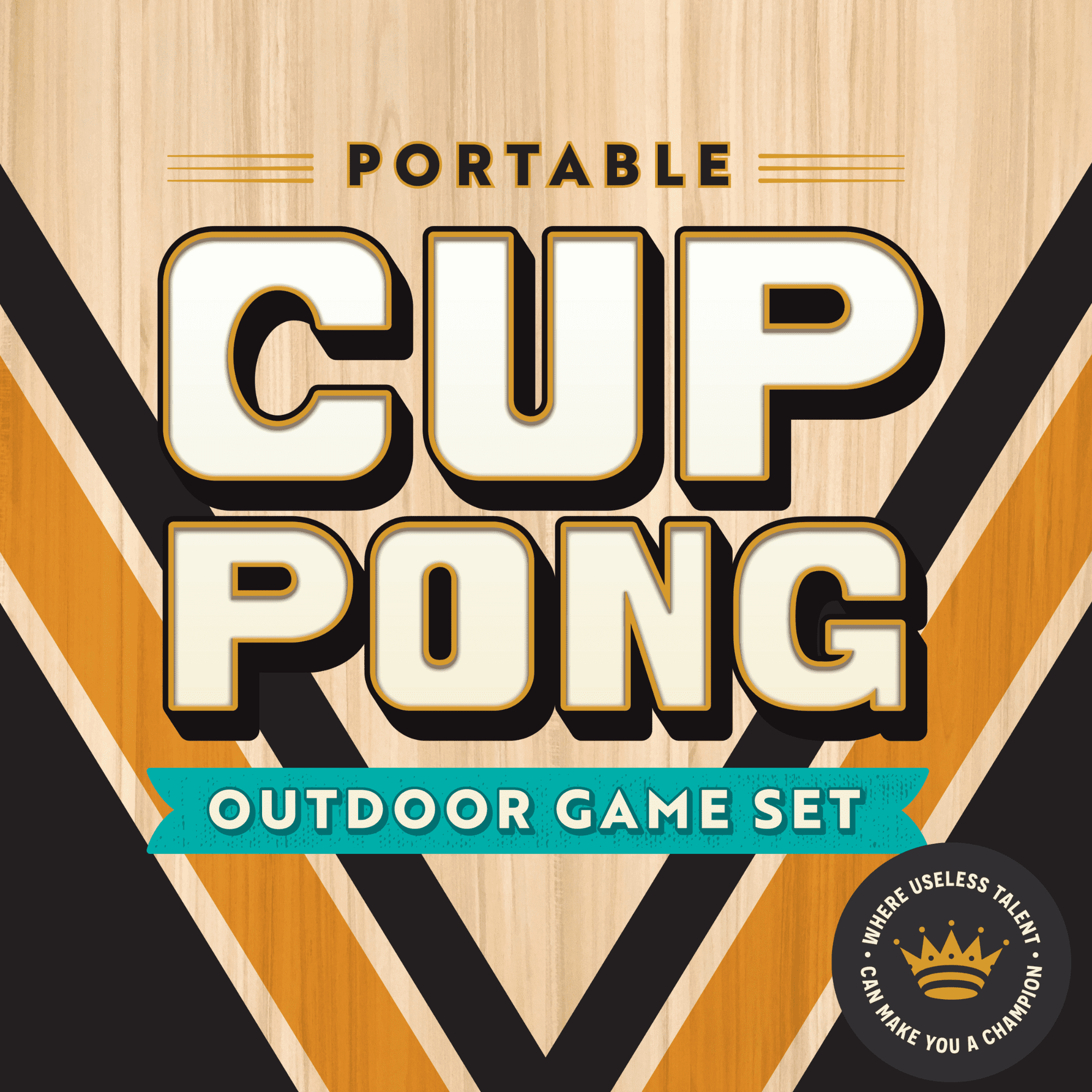Portable Cup Pong, Outdoor Toss Game Set, for All Ages, by MinnARK