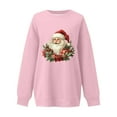 thumbnail image 5 of Christmas Sweatshirts for Women Cute Thin Fleece Round Neck Loose Long Sleeve Fashion Pullover Top, 5 of 5