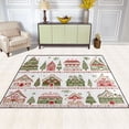 thumbnail image 2 of Yayeee Area Rugs for Living Room 5.2'x4' Non Slip Washable Bedroom Floor Carpet, Red Christmas House, 2 of 5