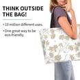 thumbnail image 2 of Fotbe Vintage Stylized White Color Bolsa Tote Estética de Lona con Estampado para Mujer - Bolsa Reutilizable de Hombro Casual para Vacaciones, Compras, Trabajo y Gimnasio, 2 of 8