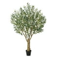 thumbnail image 3 of DR.Planzen 6FT Giant Artificial Olive Tree, Tall Silk Faux Olive Tree with Massive Trunk Base, Large UV Resistant Black Plastic Potted Plant for Indoor Outdoor Home Office Decor, 3 of 11