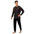 thumbnail image 2 of HTHLVMD Family Matching Pajamas, Halloween Sleep Set, Long Sleeve Loungewear, Halloween Multicolor Skull Pumpkin Allover Print Family Matching Pajamas Set, Long Sleeve Crew Neck 2 Piece Loungewear, S, 2 of 6