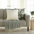 thumbnail image 4 of 2-Pack Decor Throw Pillows in Yarn-Dyed Bengal Stripe / Distressed Floral Patterns by Comfort Canopy, 4 of 8