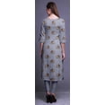 thumbnail image 3 of Bimba Robe Kurti Longue Imprimée Tunique Droite Manches 3/4 Robes pour Femmes Haut, 3 of 6