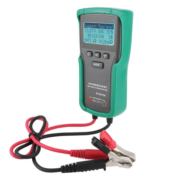 Loewten Analyseur de Batterie Outil de Test de Batterie de Voiture, Testeur  de Batterie de Voiture 12v 24v Testeur de Charge de Charge DY2015A 
