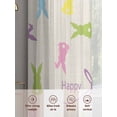 thumbnail image 6 of Bunny Easter Sheer Curtains 45 Inch Length 2 Panels for Living Room, Spring Rabbits Vintage Rustic Voile Kitchen Curtain Set, Luxury Privacy Drapes Window Treatment for Bedroom, 6 of 7