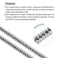 thumbnail image 3 of Uxcell 5 Yard 9mm 3 Rows Crystal Rhinestone Diamond Close Chain Trim Claw Cup Chain for Sewing,Silver Black White, 3 of 4