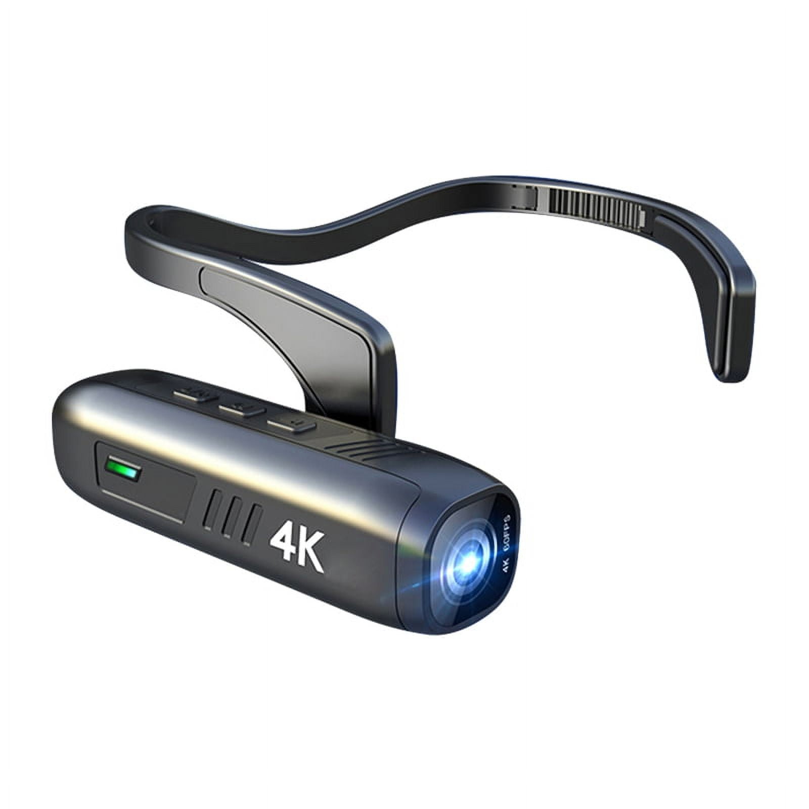 4K 30FPS Head Mounted Camera Wearable WiFi Video Camcorder 120&deg;Wide Angle Lens Anti-Shake APP Control