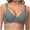 Grey, variant on Women's Versatile Thin Cup Sponge Bra With Widened Shoulder Straps Solid Color Summer T Shirt White 34B