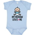 thumbnail image 3 of Inktastic My Memaw Loves Me Baby Boy Boys Baby Bodysuit, 3 of 5