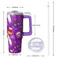 thumbnail image 2 of Halloween Tumbler 30 oz with Handle and Straw Ghost Pumpkin Witch Cup Halloween Birthday Gifts Travel Mug, 2 of 5