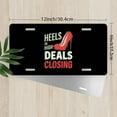 thumbnail image 2 of License Plate, High heels Deal Graphic Decorative Front,Personalized Stainless Steel License Plate Cover For Men Women,12.2" X 6.2", 2 of 6