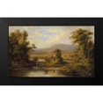 thumbnail image 2 of Duncanson, Robert S. 18x12 Black Modern Framed Museum Art Print Titled - Landscape with Cows Watering in a Stream, 2 of 5
