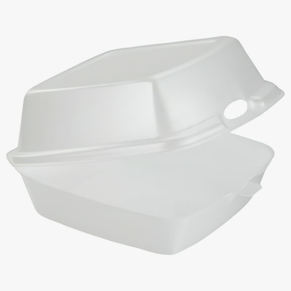 Dart 60HT1 Carryout Food Containers, Foam, 1-Comp, 5 7/8 x 6 x 3, White (Pack of 50)