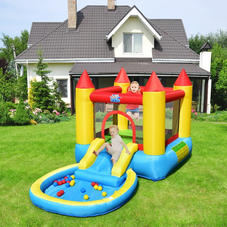 TOBBI Inflatable Bounce House Kid Jump and Slide Castle Bouncer with  Trampoline TH17P0167 - The Home Depot