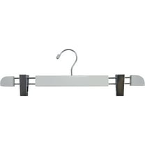 INTERNATIONAL HANGER White Low Profile Wood Bottom Hanger, 50 Pack