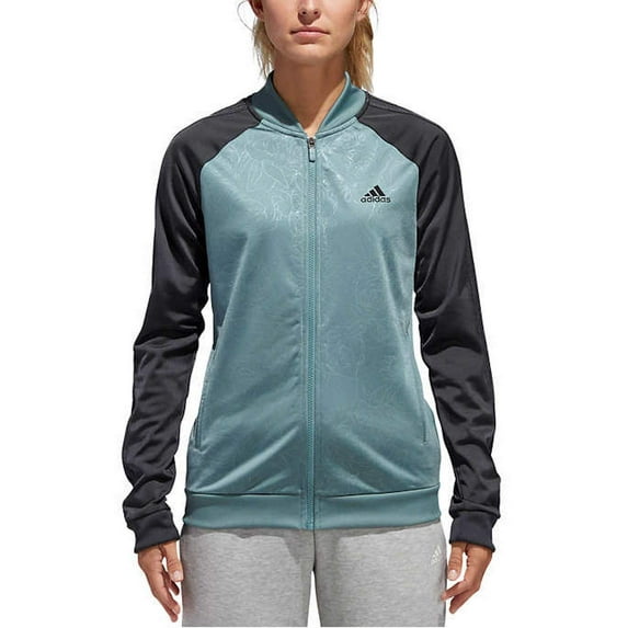 adidas Womens Embossed Print Track Jackets Full-Zip Climalite Jacket