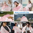 thumbnail image 5 of Coastal Pink Cooling Blanket, Lightweight Breathable Summer Throw Blanket with Double Sided Cold Effect,Ocean Coral Starfish Shell Modern Sea Picnic Beach Blankets Bed Sheet for Hot Sleepers 30"x40", 5 of 8