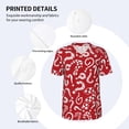 thumbnail image 3 of Rateoe Question Marks1 Pattern Men’s Baseball Short Sleeve Polo Shirt, Midweight Men's Shirt Golf Shirt Polo Shirts Quick Dry Short-X-Large, 3 of 7