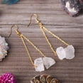 thumbnail image 1 of Nvzi Pendientes para hombre y adecuados, pendientes de cadena de piedra natural hechos a mano (blanco), 1 of 5