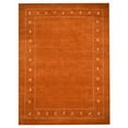 thumbnail image 2 of Rugsotic Carpets Hand Knotted Wool Area Rug 3'x5' Orange Contemporary Rectangle Indoor Rug for Living Room, Bedroom Antimicrobial L00520, 2 of 5