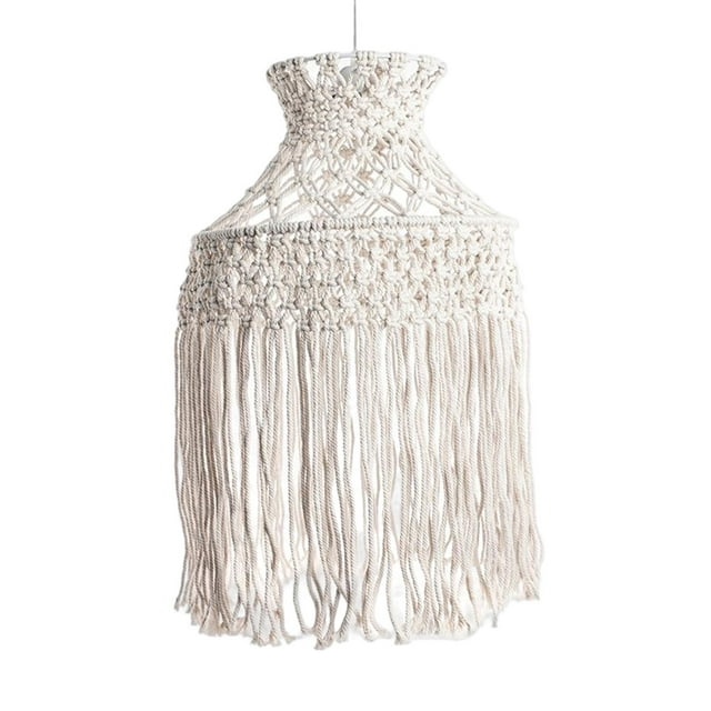 Lámpara de Macramé Bohemio, Cubierta de Luz Tejida para Colgar en El Dormitorio Del Cuarto de Niños Del Hotel