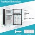 thumbnail image 3 of Costway Réfrigérateur Mini de 3,2 Pi3 avec Congélateur, Frigo Compact avec 2 Portes Réversibles, Noir, 3 of 10