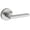Satin Chrome, variant on Kwikset 971HFLRDT-26 Single Cylinder Interior Halifax Lever Trim with Round Rose Bright Chrome Finish