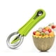 thumbnail image 1 of Juego de cucharas de melón, 1 juego profesional verde 4 en 1 cuchara de melón de acero inoxidable, herramienta para tallar frutas para quitar semillas, sacar carne y separar frutas, 1 of 5
