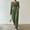 Army Green, variant on Women Long Sleeve Knit Two Piece Sets, Women Straight Leg Pants Sets, Women Solid Color Round Neck Shirt Blouse with Matching Bottoms Outfit Sets Black, XXL