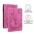 thumbnail image 4 of SaniMore Case for Fire 7" 12th Gen 2022, Anti-slip Grooves Kickstand [Pencil Holder Card Slots] Embossed Rose PU Leather Luxury Girly Shockproof TPU Wallet Shell, Rose, 4 of 8
