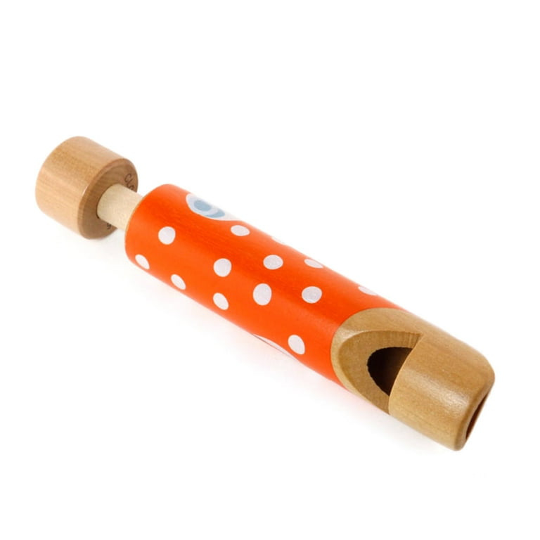 Cartoon Wooden Push Pull Flute Whistle Musical Instrument