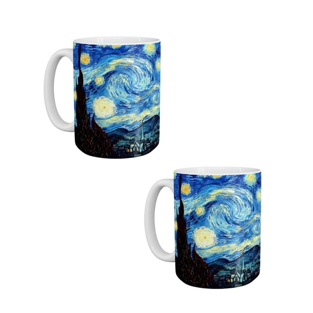 Duo de Tazas Tink La Noche Estrellada Van Gogh 445 ml