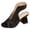 Black, variant on Women Peep Toe Ankle Booties Cut out Sandals Peep Toe Chunky Block Heels Ankle Strap Comfortable Work Business Party Dressy Shoes Brown Size 9