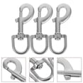 thumbnail image 1 of LOLIPPYY 3Pcs Swivel Snap Hooks For Dog Leash Connector Zinc Alloy Silver Color For Travel, 1 of 8