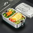 thumbnail image 2 of TuJiang Stainless Steel Lunch Box I 2LI with free sealing I Bento Box 3 Compartments, Leak-Proof Food Containers, Metal Lunchbox for Travel & Work, Eco-Friendly Meal Storage Solution, 2 of 9