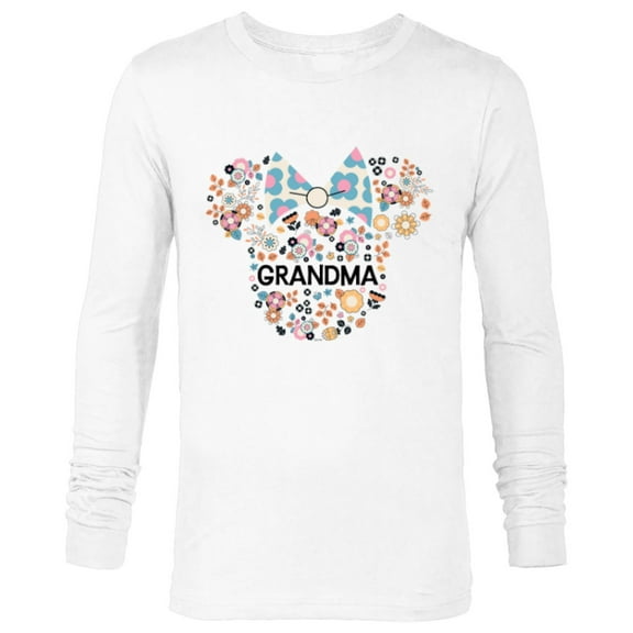 Disney Minnie Mouse Grandma Icon Flowers Mother’s Day - Long Sleeve T-Shirt for Men - Customized-White