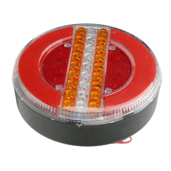 Stop Brake Turn Signal Lights, 1200LM Round Type Multiple Colors Truck LED Tail Light Impact Resistant For Carvan For Truck Trailer For Car
