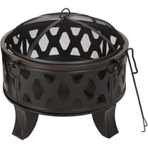 Outdoor Expressions 26 In. Antique Bronze Deep Bowl Steel Firepit FT-5679B